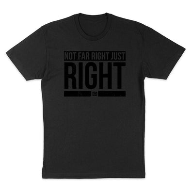 Not Far Right Just Right Black Print Men's Apparel