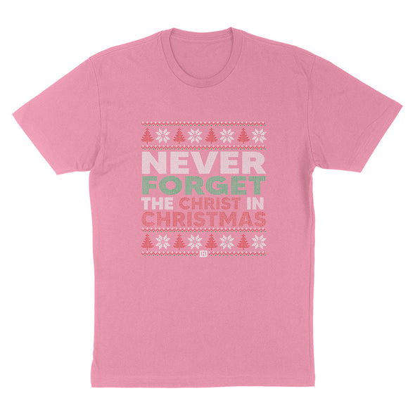 Never Forget The Christ In Christmas Sweater Women's Apparel