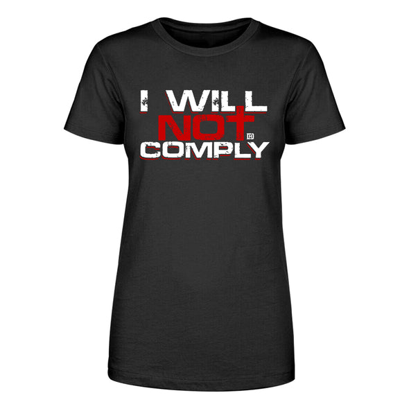 I Will Not Comply Cross Women's Apparel