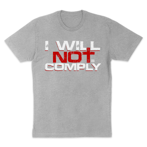 I Will Not Comply Cross Men's Apparel