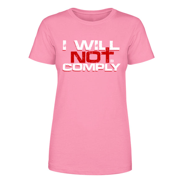 I Will Not Comply Cross Women's Apparel