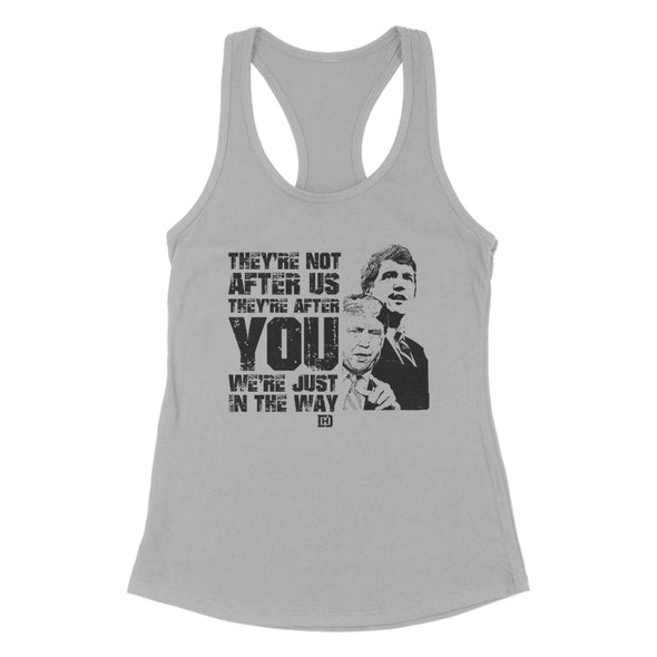 They're Not Coming After Us Black Print Women's Apparel