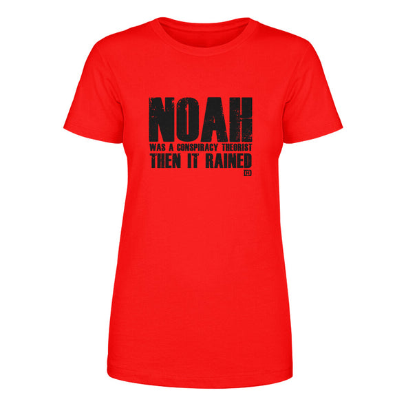 Noah Was A Conspiracy Theorist Black Print Women's  Apparel