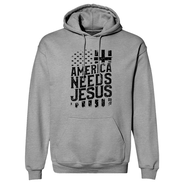 America Needs Jesus Black Print Outerwear