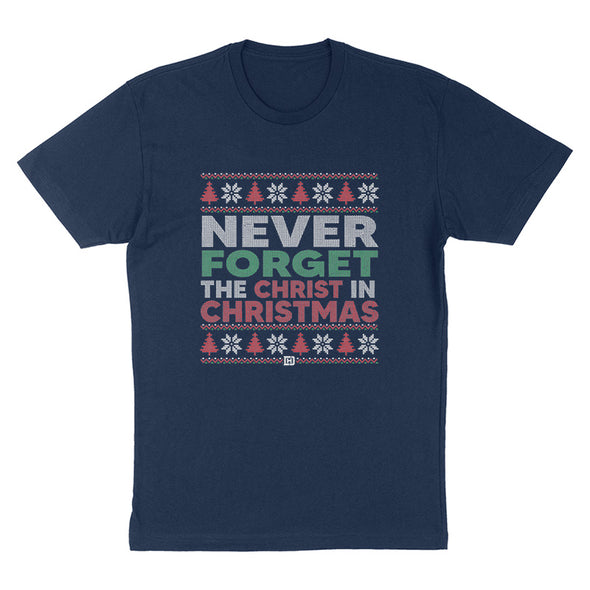 Never Forget The Christ In Christmas Sweater Women's Apparel