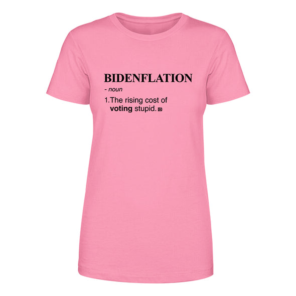 Bidenflation Black Print Women's Apparel