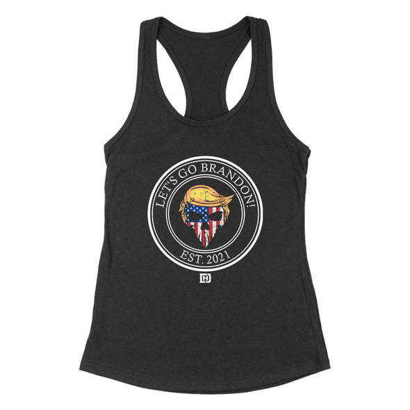 Let's Go Brandon Skull Women's Apparel