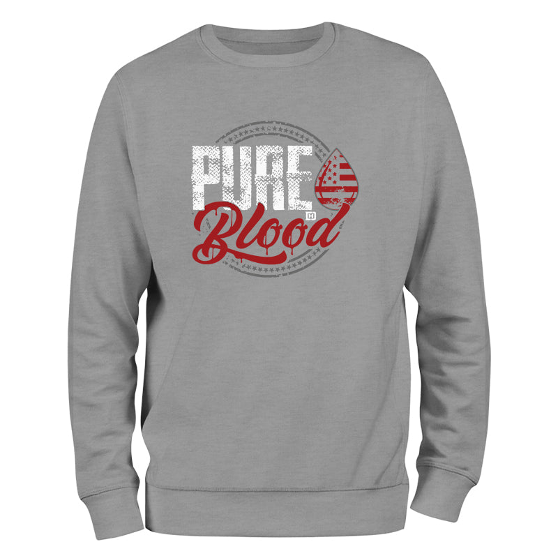 Red Blood Blue Collar Long Sleeve - Safety Green - Patriotic Apparel