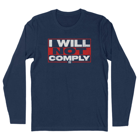 I Will Not Comply Distressed Men's Apparel