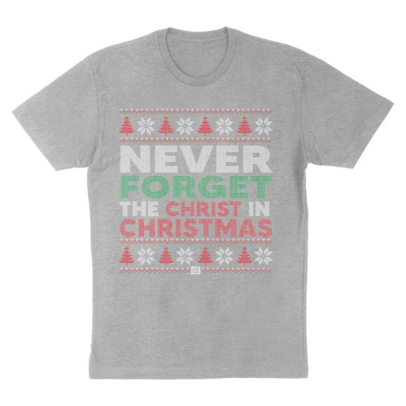 Never Forget The Christ In Christmas Sweater Women's Apparel
