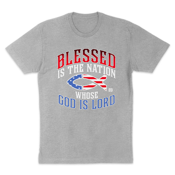 Blessed Is The Nation Fish Men's Apparel
